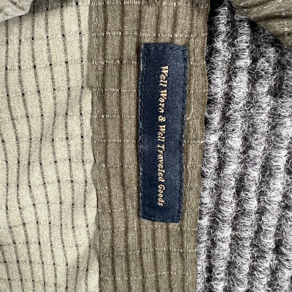 Roark Shirt Mens Medium Green Striped Geometric Short Sleeve Button Up Casual - Picture 11 of 12